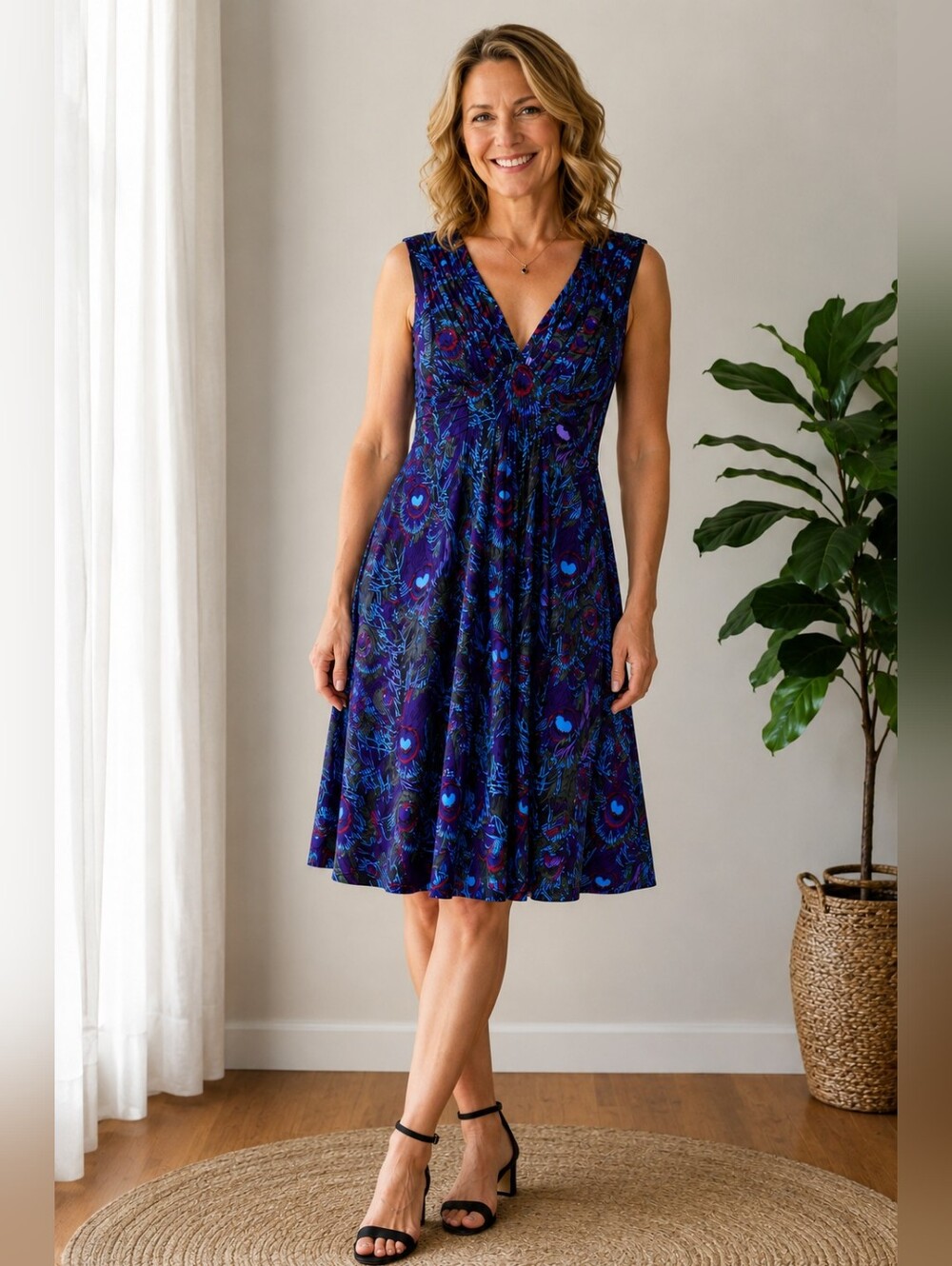 NWT! MUSE Purple Artistic Dress